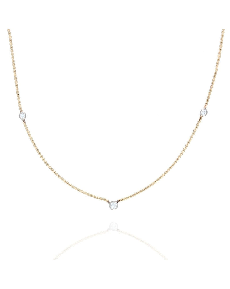 Diamond Station Serpentine Chain Neckace