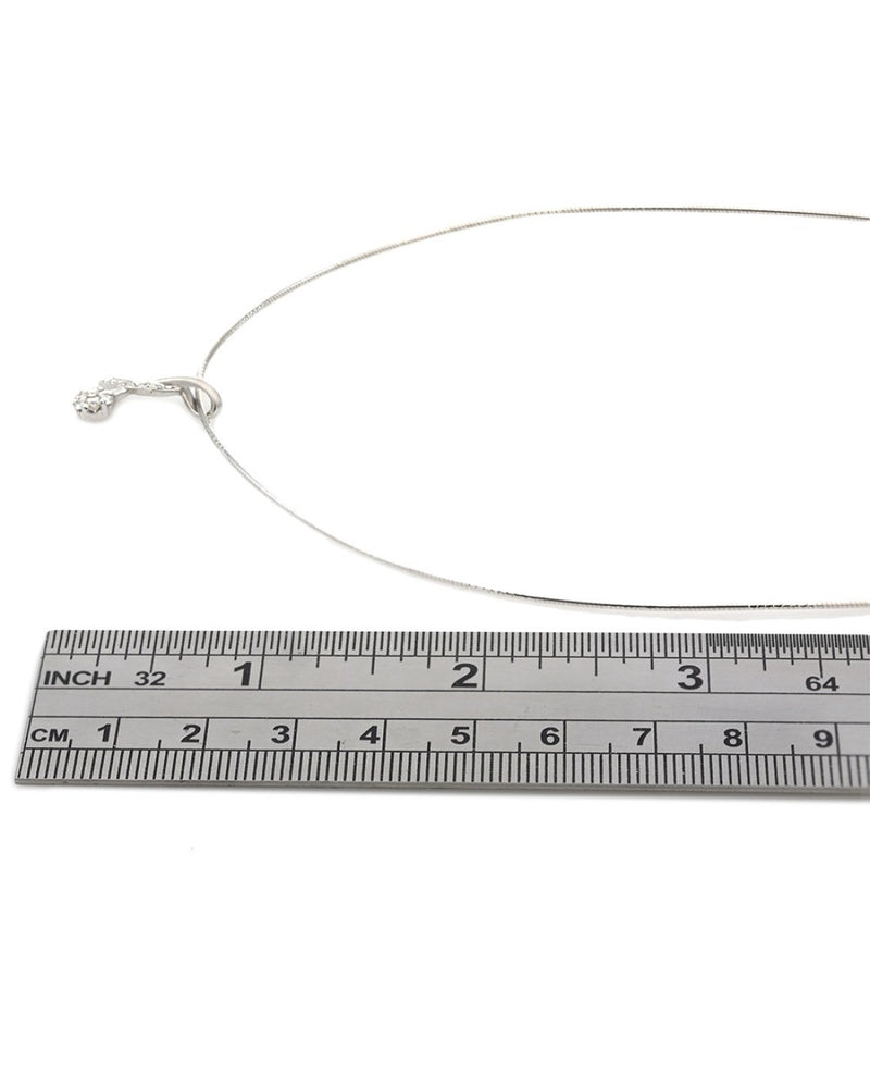 Diamond Crossover Drop on Cable Necklace