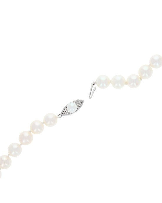 7.5mm Pearl Strand with 10K White Gold Clasp