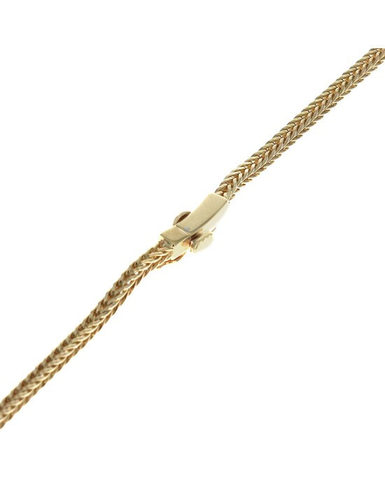 Diamond Station Foxtail Chain Necklace