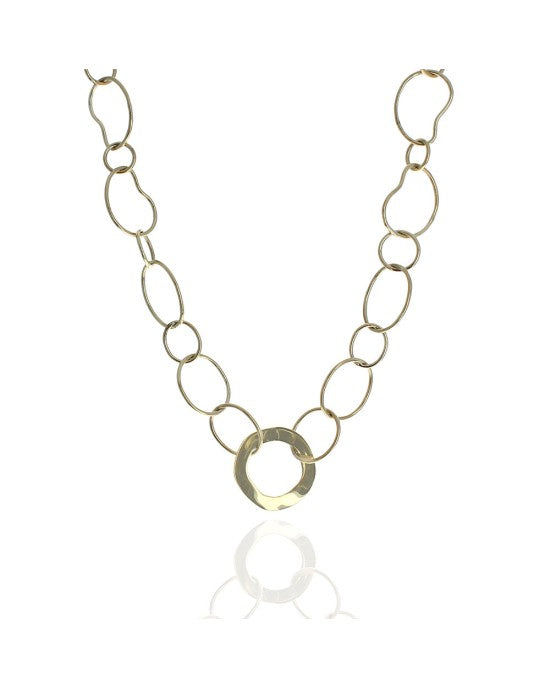 Massimo Irregular Open Circle Link Necklace