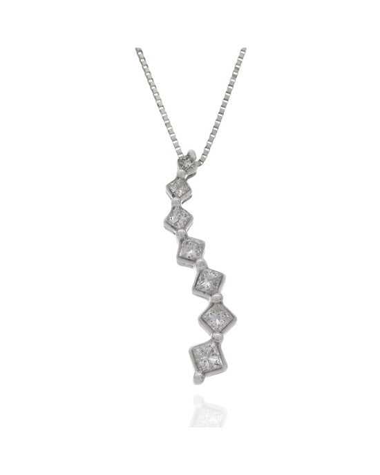 Princess Diamond Journey Necklace