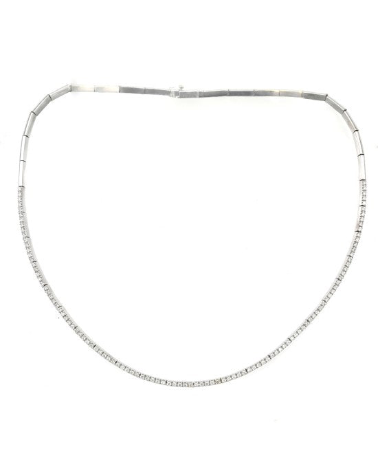 Diamond Bar Link Necklade