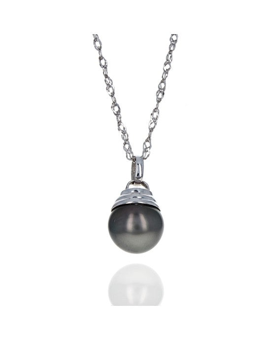 Black South Sea Pearl Drop Necklace