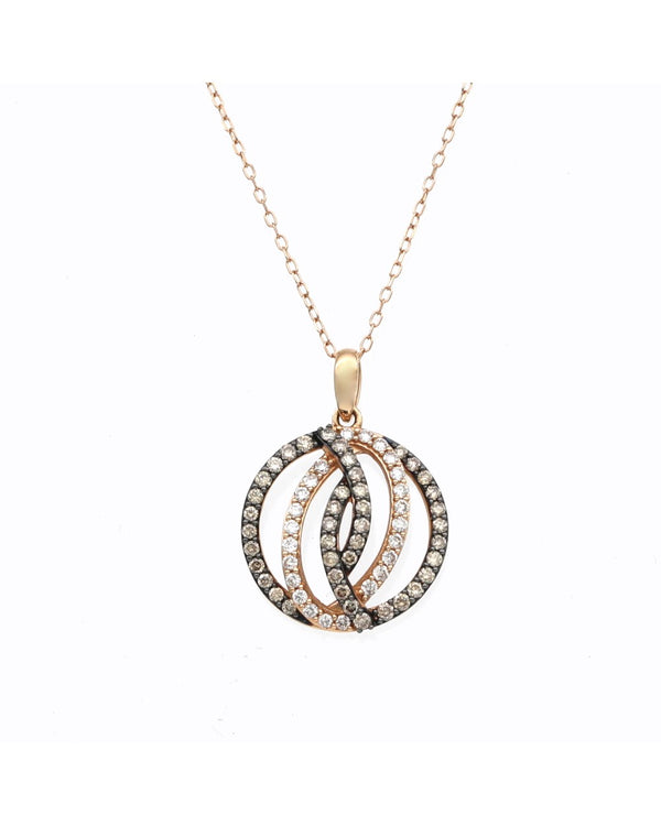 Le Vian Chocolate and White Diamond Drop Necklace