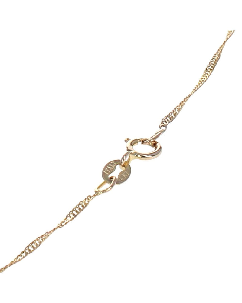 Diamond Solitaire Open Heart Necklace in Gold