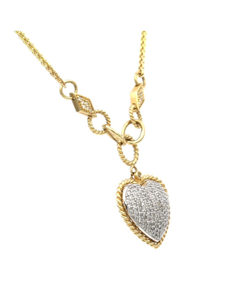 Diamond Pave Heart Necklace