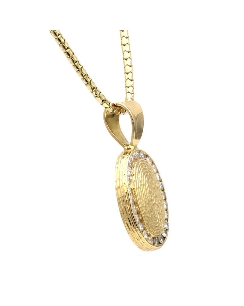 Diamond Oval Drop Necklace