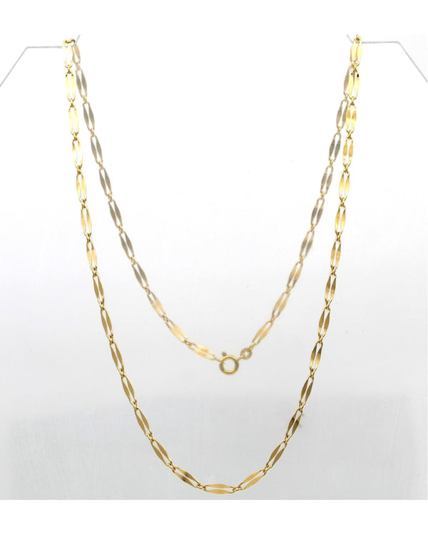 2 Row Diamond Shaped Link Necklace