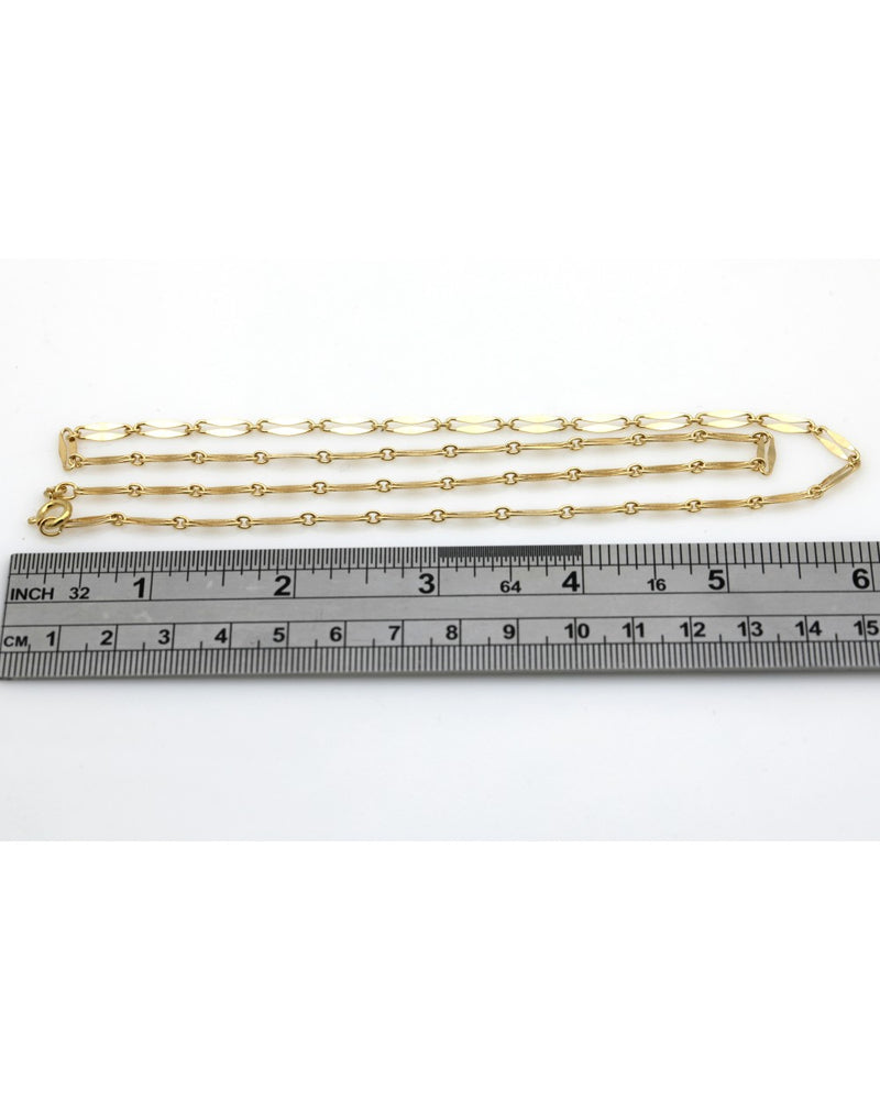 2 Row Diamond Shaped Link Necklace