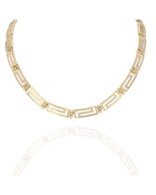 Greek Key Link Necklace