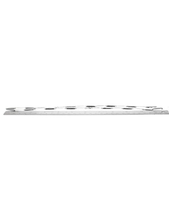 Elongated Oval Link Chain Necklace in Silver