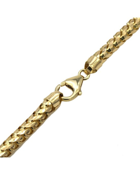 26 Inch Snake Chain Necklace in Yellow Gold