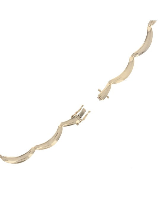 6.10ctw Diamond Scalloped Necklace in Yellow Gold