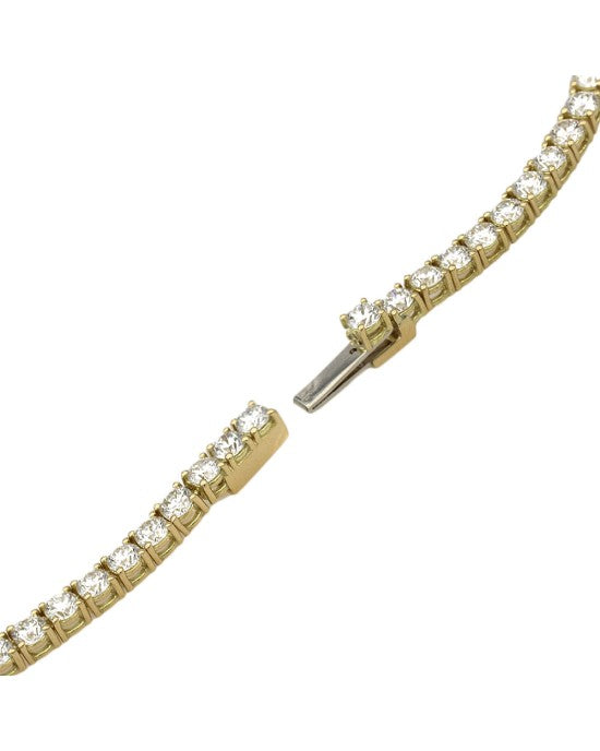 Diamond Inline Necklace in Yellow Gold