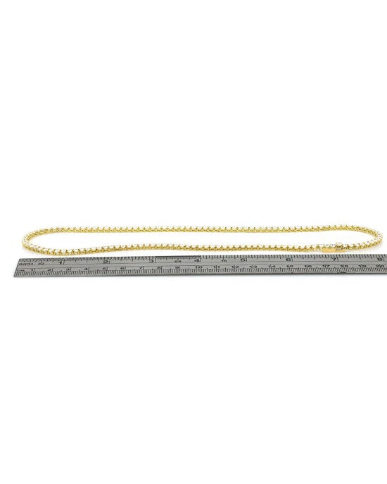 Diamond Inline Necklace in Yellow Gold