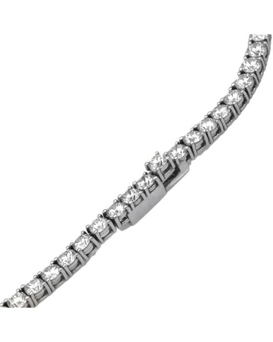 Diamond Inline Necklace in White Gold