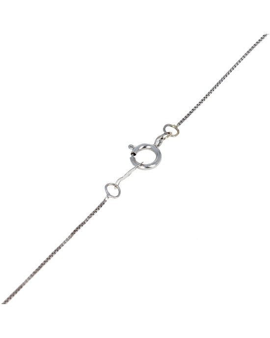 Mother and Child Diamond Pendant on Box Chain Necklace