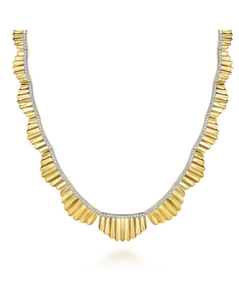 Gabriel & Co. Contemporary Collection Diamond Scalliped Necklace