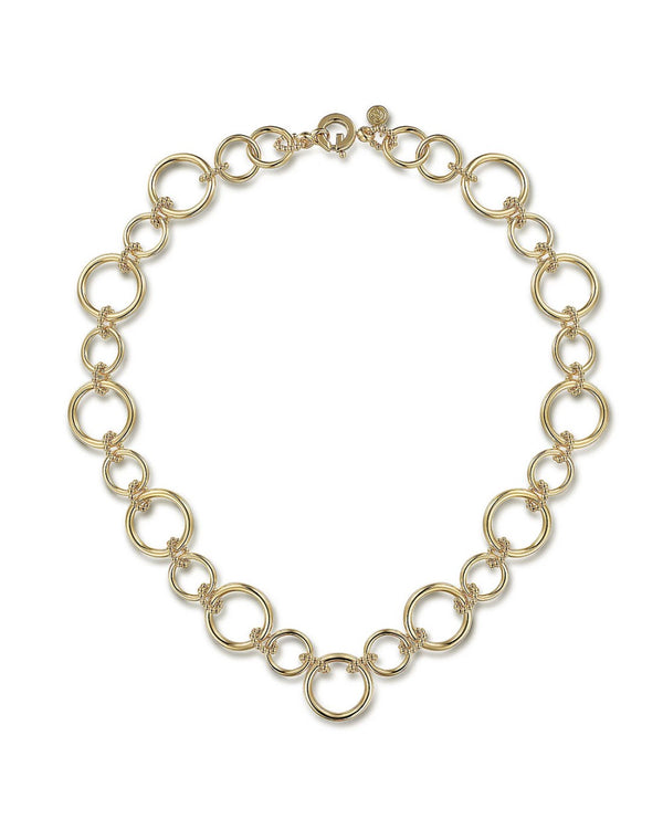 Gabriel & Co. Bujukan Collection Bead and Circle Link Necklace