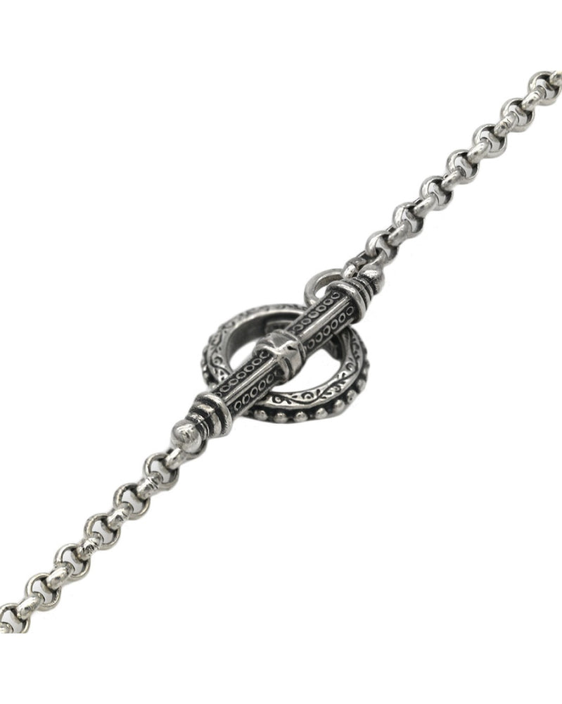 Konstantino Quatrefoil Station Chain Necklace in Sterling Silver