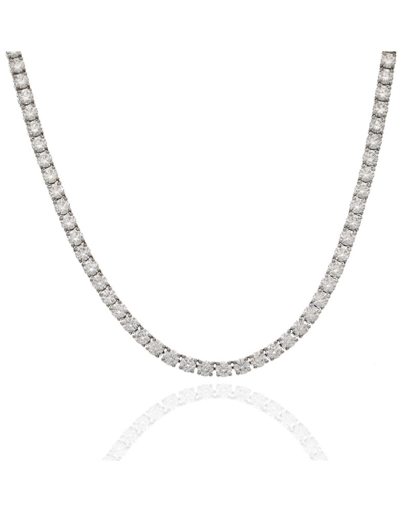 Diamond Inline Necklace in 18K White Gold