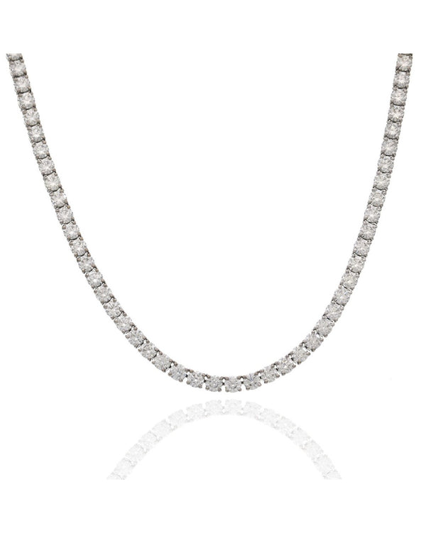 Diamond Inline Necklace in 18K White Gold