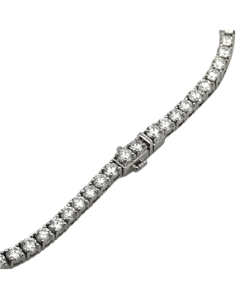 Diamond Inline Necklace in 18K White Gold