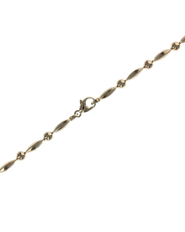 Diamond Flower Station Drop Necklace in Yellow Gold