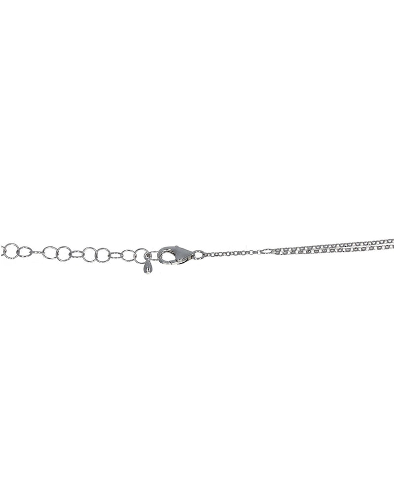 Diamond Station Double Chain Necklace