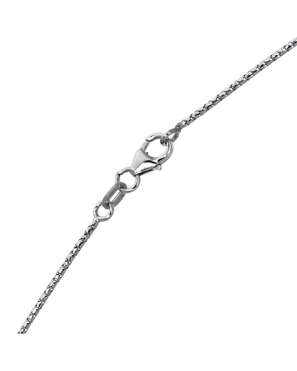 Diamond Octagon Shaped Drop on Mirror Chain Necklace