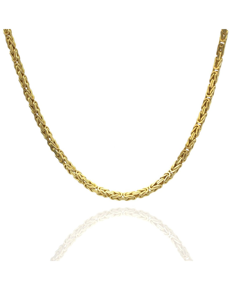 Byzantine Link Chain Necklace in Yellow Gold