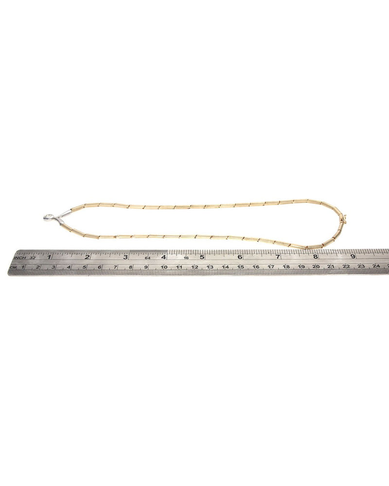 0.50ct Diamond Solitaire Station Rectangular Link Necklace