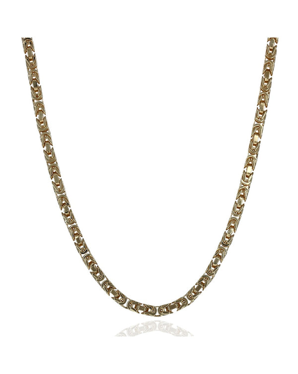 Byzantine Link Chain Necklace in Yellow Gold