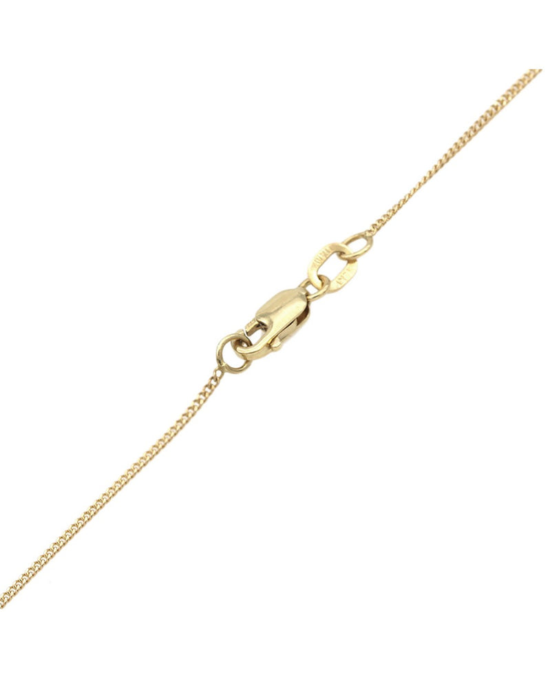 Diamond Heart Outline Necklace in Yellow Gold