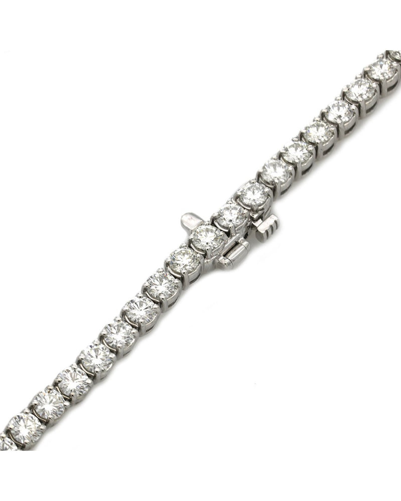 23.43ctw Graduated Diamond Inline Necklace in White Gold