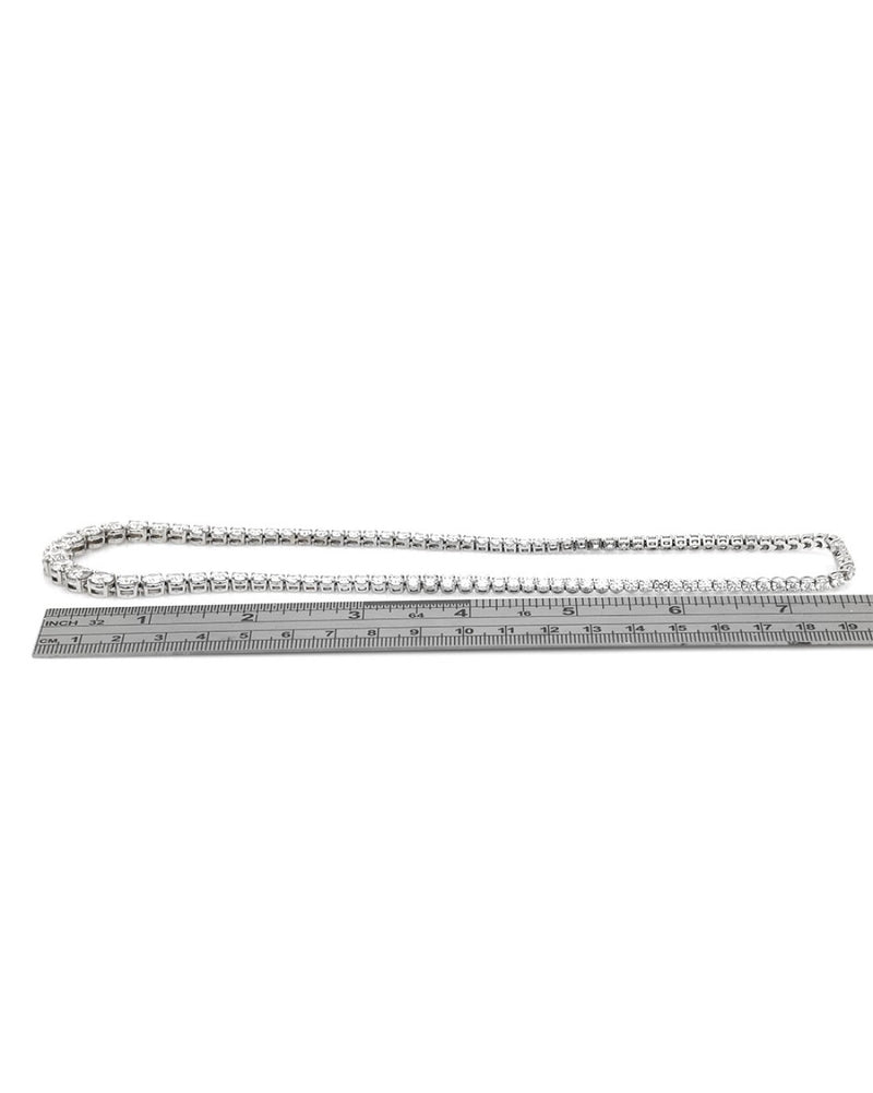 23.43ctw Graduated Diamond Inline Necklace in White Gold