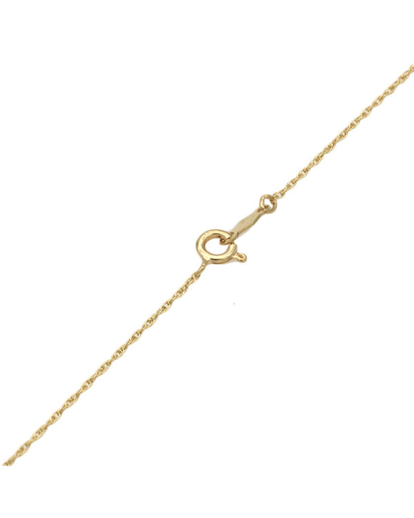 Twisted Cross with Diamond Center Necklace in Yellow Gold