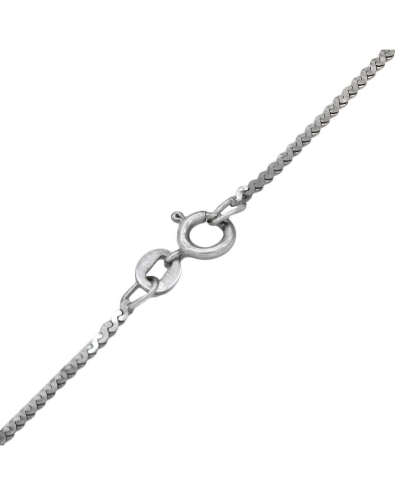 Small Diamond Open Heart Drop on Serpentine Chain