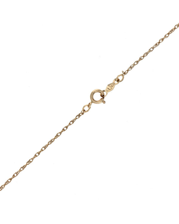 Diamond Open Heart Necklace in Yellow Gold