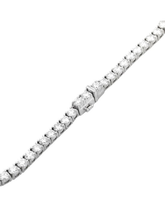 Diamond Inline Necklace in White Gold