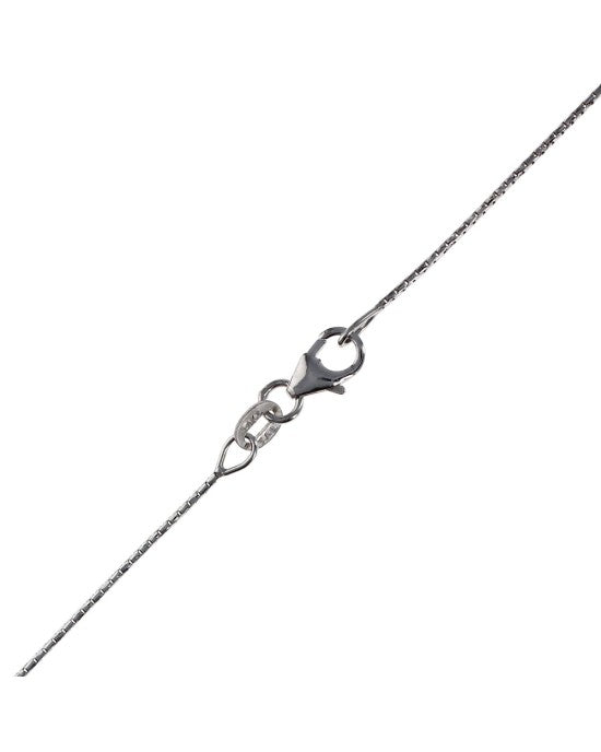 Diamond Open Heart Necklace in White Gold