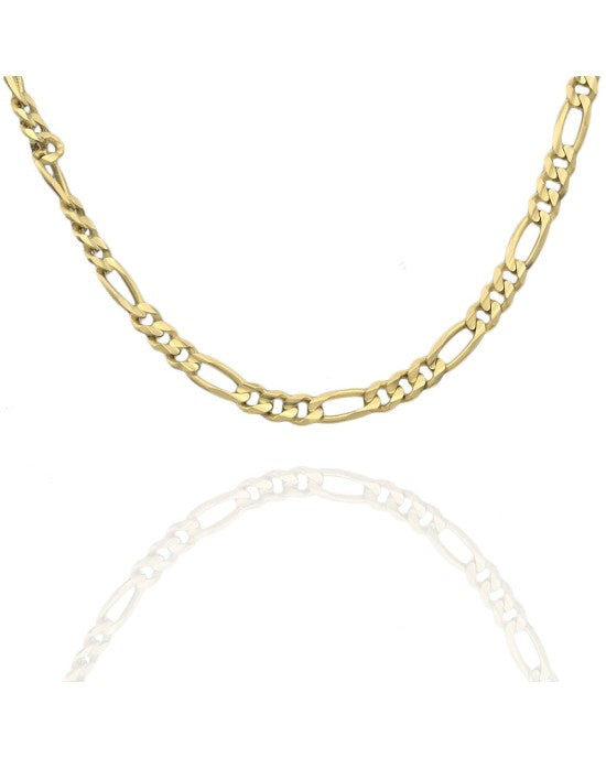 Figaro Chain Necklace in Yellow Gold