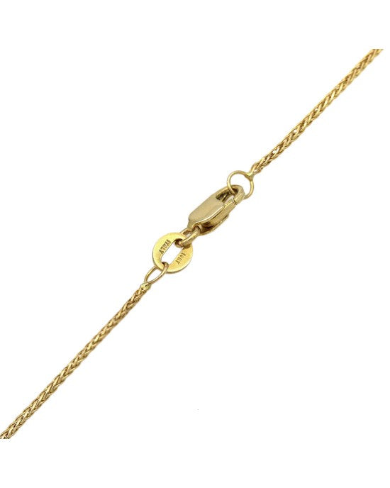 Textured Crucifix Necklace in Yellow Gold