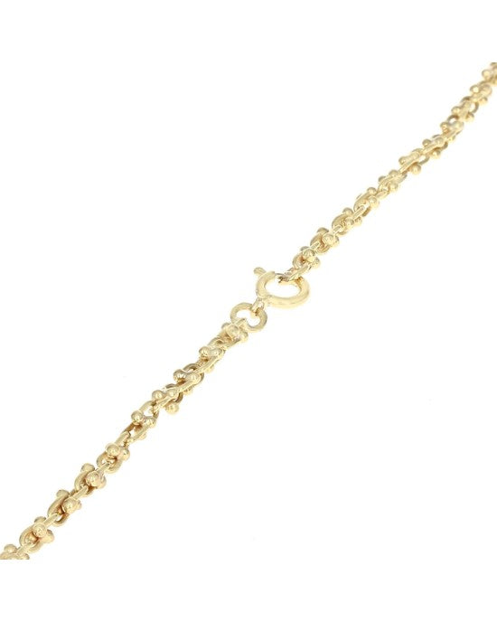 U Ball Link Chain Necklace in 18K Gold