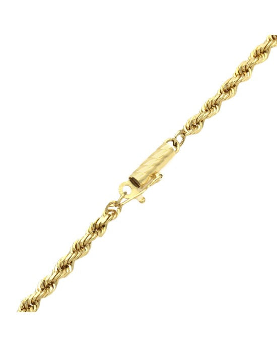 Rope Chain Necklace in Yellow Gold