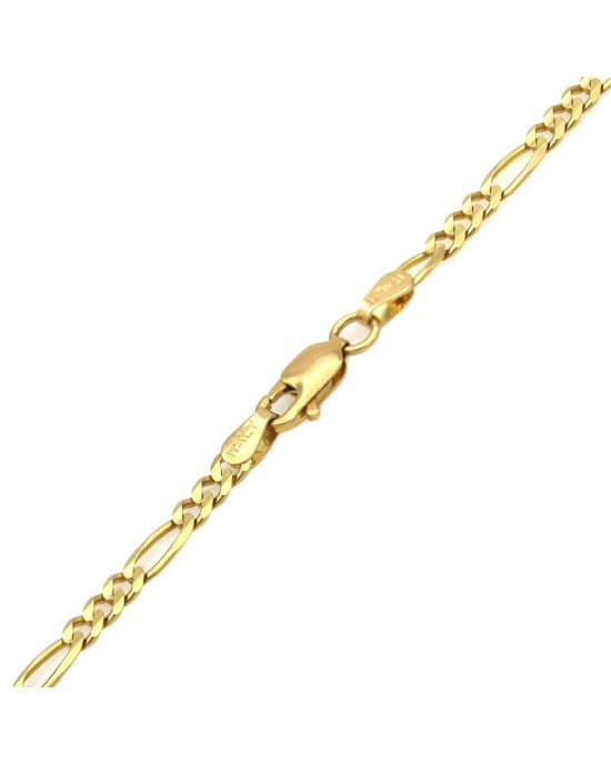 Figaro Chain Necklace in Yellow Gold