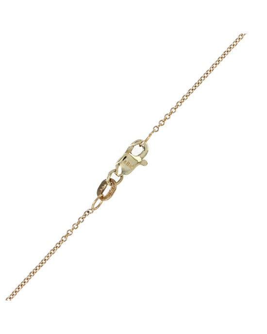 Diamond Solitaire Vertical Bar Necklace in Yellow Gold