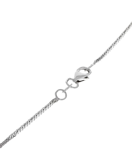 Diamond Station Necklace in White Gold