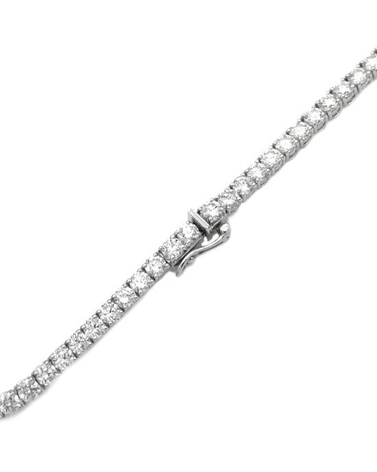 Diamond Inline Necklace in White Gold